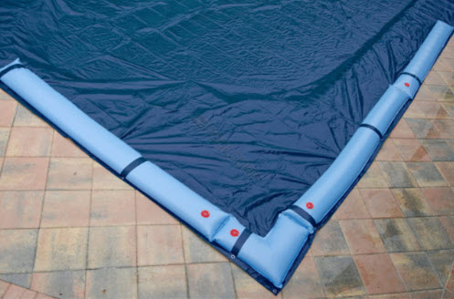 PoolTux Winter Cover for 20' x 45' Rectangle Pool 10 Yr. Blue/Black